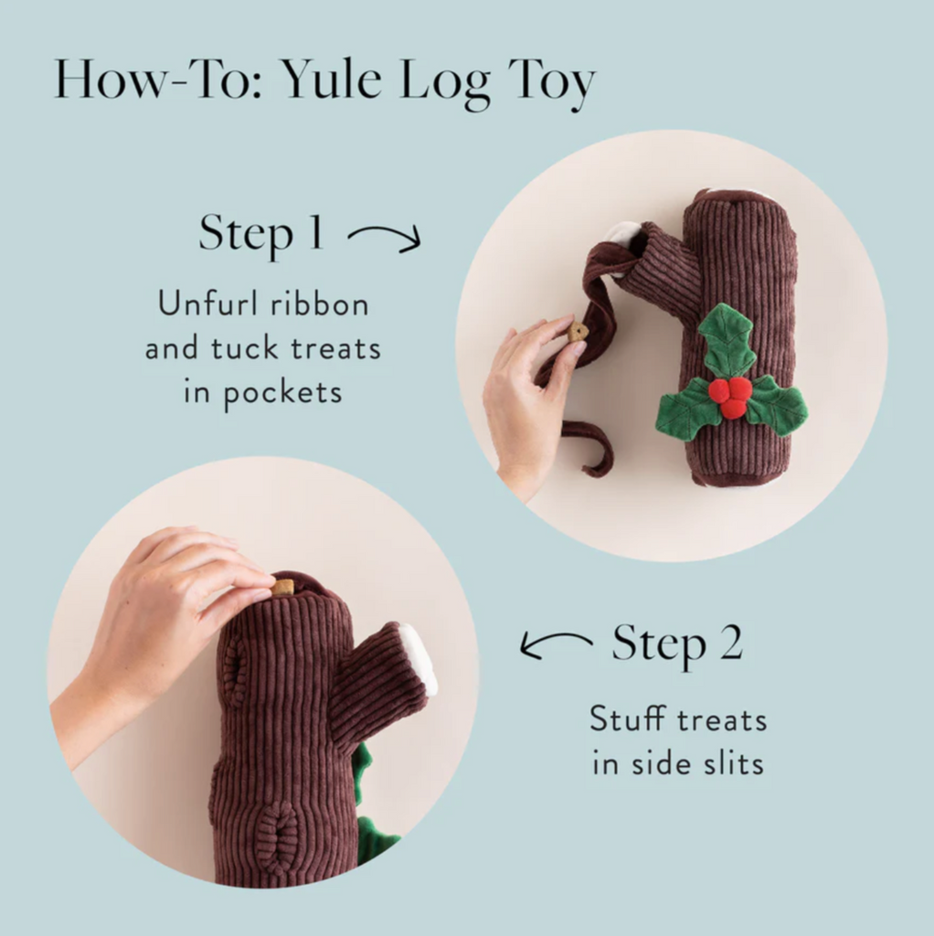 The Foggy Dog | Yule Log Interactive Snuffle Dog Toy