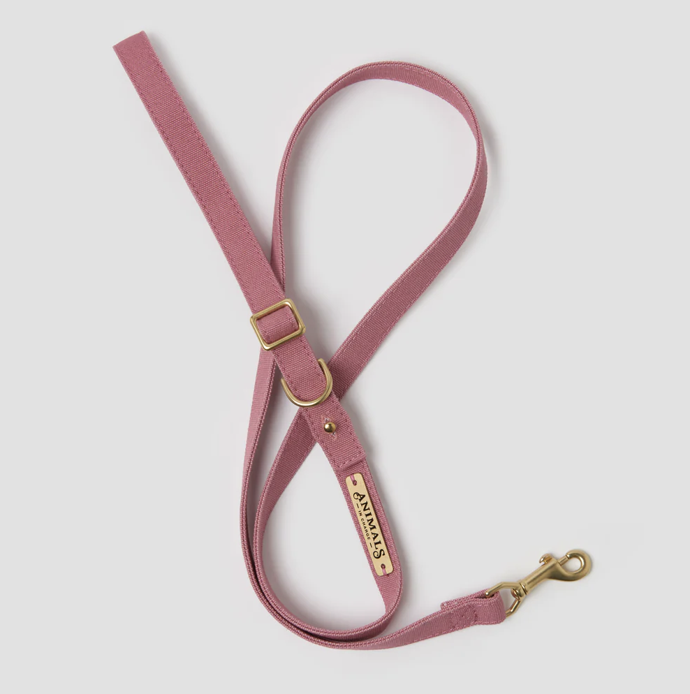 Dusty Pink Organic Canvas Dog Leash