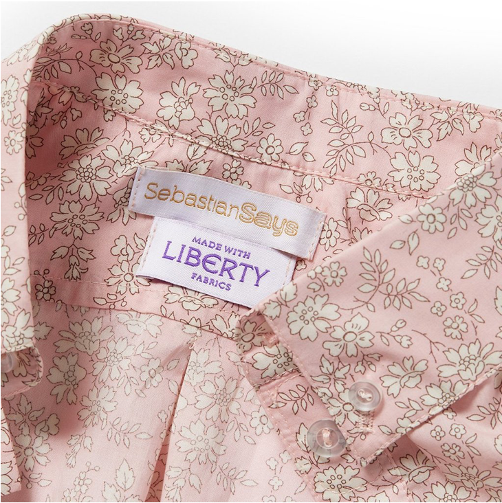 Liberty Dog Shirt - Soft Pink Floral